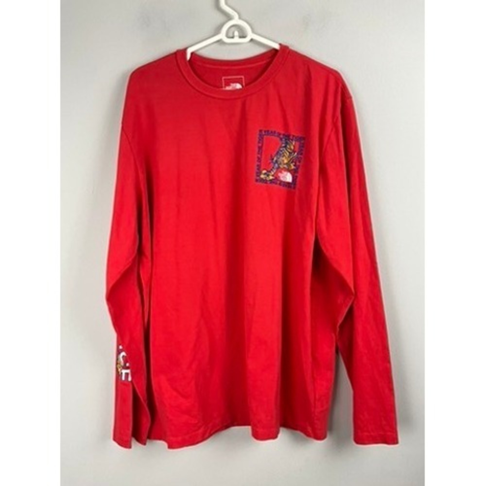The North Face Red Year of the Tiger Long Sleeve T Shirt Men's Size XL‎